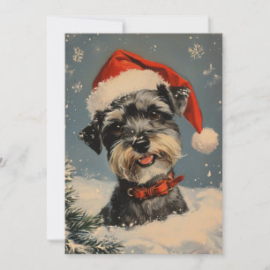 Miniature Schnauzer Weihnachtszeit Feiertagskarte