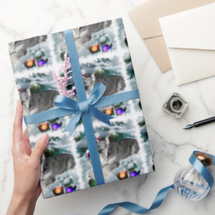 Miniature Schnauzer Weihnachtszeit Geschenkpapier