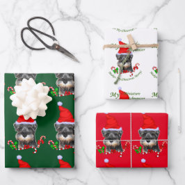 Miniature Schnauzer Weihnachtszeit Geschenkpapier Set