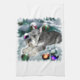 Miniature Schnauzer Weihnachtszeit Handtuch