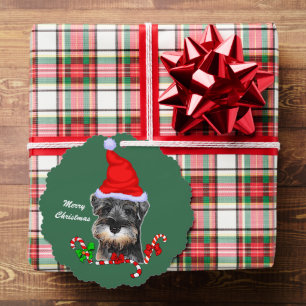 Miniature Schnauzer Weihnachtszeit Ornament Karte