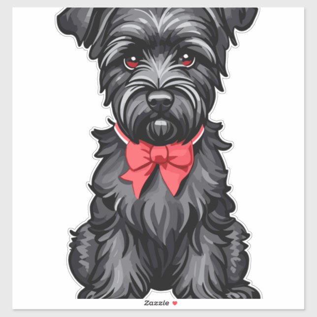 Miniature Schnauzer Welpe Aufkleber (Blatt)
