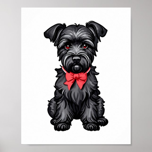 Miniature Schnauzer Welpe Poster (Vorne)