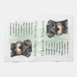 Miniature Schnauzer Welpenheritage Geschirrtuch