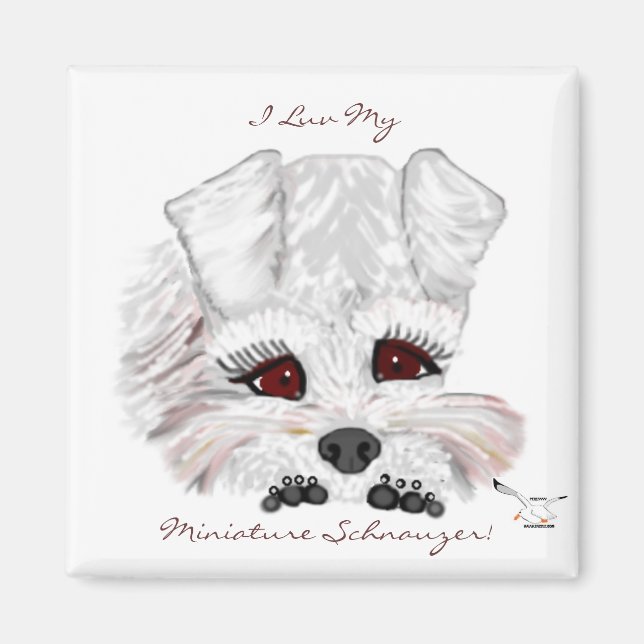 Miniature Schnauzer Welppy Magnet (Vorne)