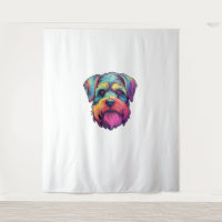 Miniature Shining Schnauzer Neon Retro Sticker