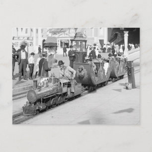 Miniatureisenbahn auf Coney Island, 1905 Postkarte