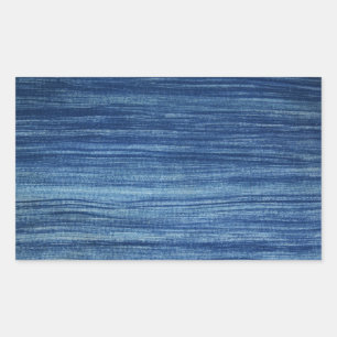 Miniaturen aus blauem Stoff und Modelltexte Rechteckiger Aufkleber