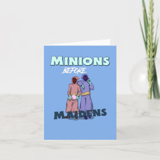 Miniaturen vor Maidens Funny Danke Karte