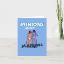 Miniaturen vor Maidens Funny Danke Karte