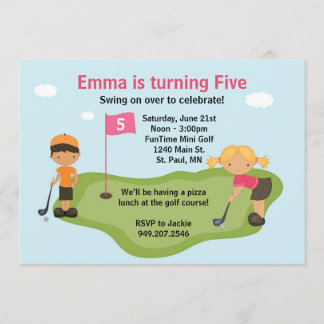 Miniaturgolf-Party Einladung