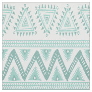 Miniaturgrünes Tribal Geometrisches Muster Stoff