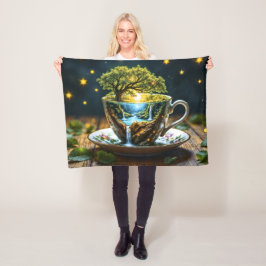 MiniaturlehrerIn Wunderland farbenfrohe Kunst Fleecedecke