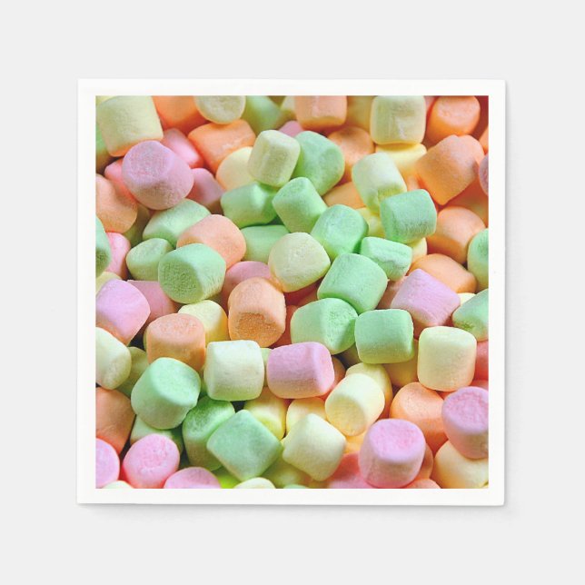 Miniaturmarshmallows Serviette (Vorderseite)