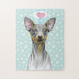Miniaturpinscher Hund Portrait Niedliche WelpenLie Puzzle