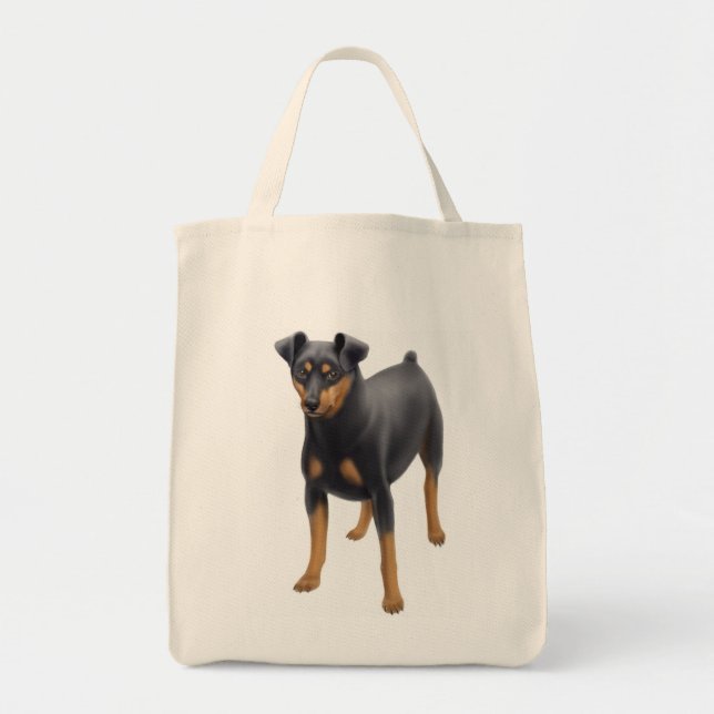 Miniaturpinscher-Lebensmittelgeschäft-Tasche Tragetasche (Vorne)