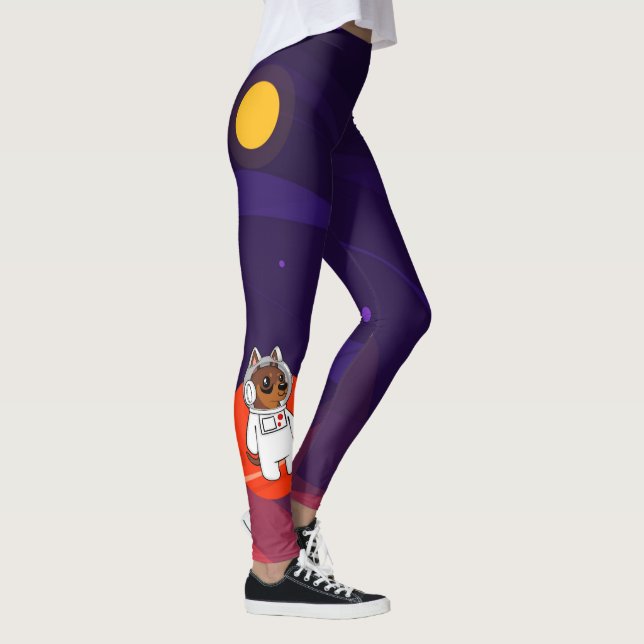 MiniaturPinscher (minimales Button) im Raum Leggings (Rechts)