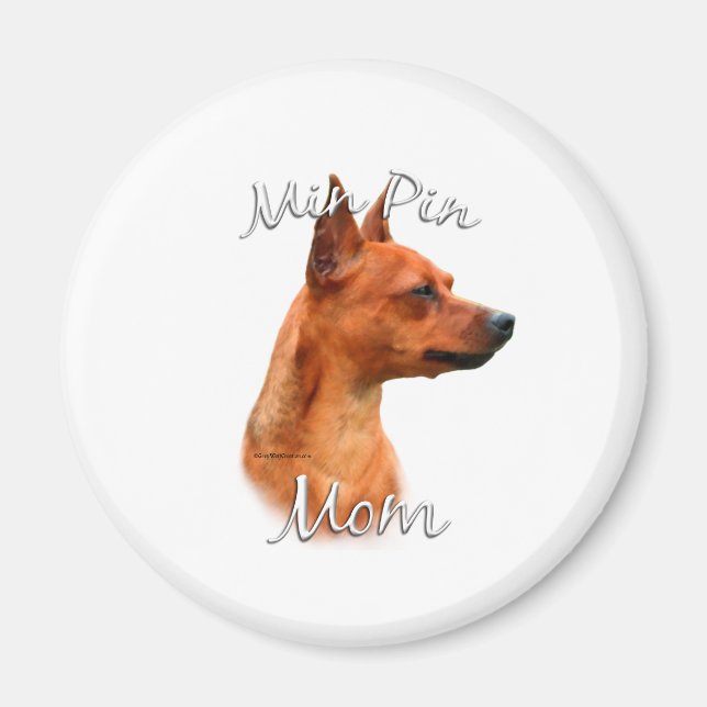 Miniaturpinscher (Rost) Mama 2 Magnet (Vorne)