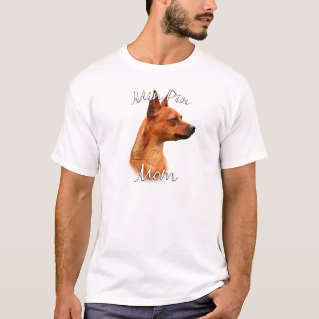 Miniaturpinscher (Rost) Mama 2 T-Shirt (Vorderseite)