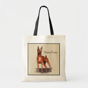 Miniaturpinscher-(rote) Taschen-Tasche Tragetasche