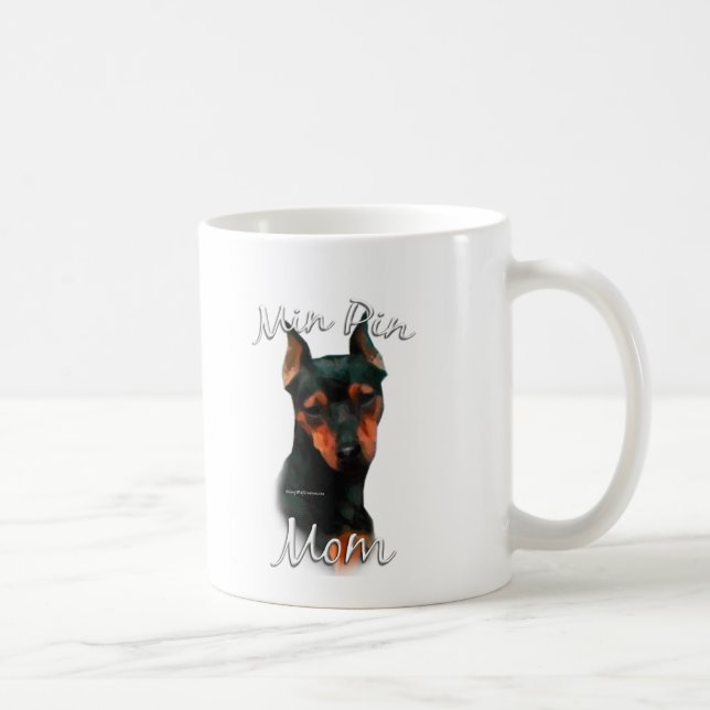 Miniaturpinscher (schwarz) Mama 2 Kaffeetasse (Rechts)