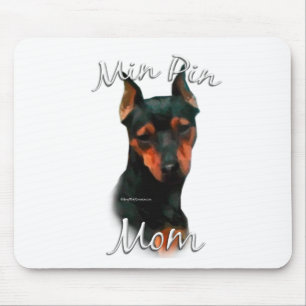Miniaturpinscher (schwarz) Mama 2 Mousepad