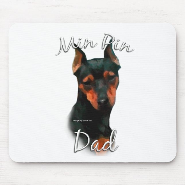 Miniaturpinscher (schwarz) Vater 2 Mousepad (Vorne)
