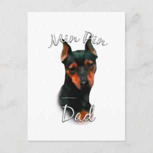 Miniaturpinscher (schwarz) Vater 2 Postkarte