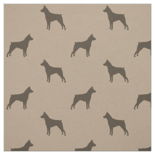 Miniaturpinscher-Silhouette-Muster Stoff