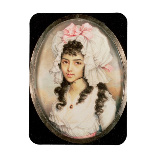 Miniaturportrait eines Mädchens Magnet (Vertikal)