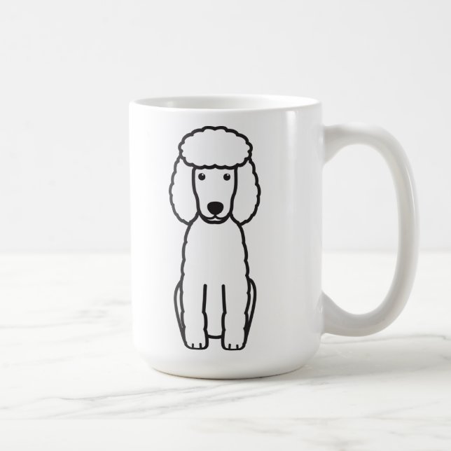 Miniaturpudel-HundeCartoon Kaffeetasse (Rechts)
