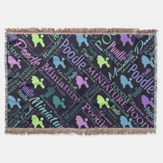 Miniaturpudel-Wort-Kunst Decke