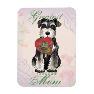 Miniaturschnauzer-Herz-Mama Magnet