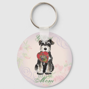 Miniaturschnauzer-Herz-Mama Schlüsselanhänger