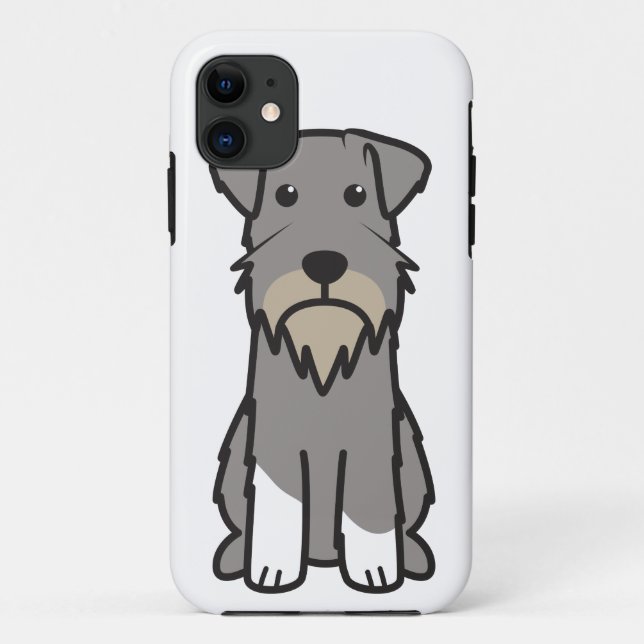 Miniaturschnauzer-HundeCartoon Case-Mate iPhone Hülle (Rückseite)