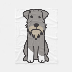 Miniaturschnauzer-HundeCartoon Fleecedecke