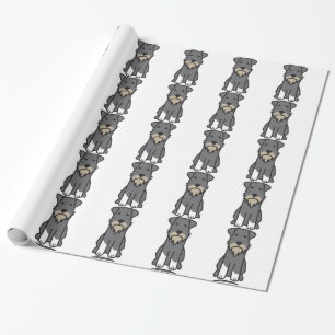 Miniaturschnauzer-HundeCartoon Geschenkpapier