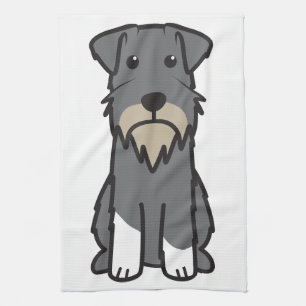 Miniaturschnauzer-HundeCartoon Geschirrtuch