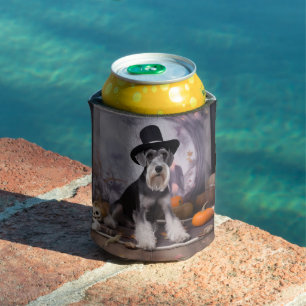 Miniaturschnauzer-Kürbisse Halloween Gruselig Dosenkühler