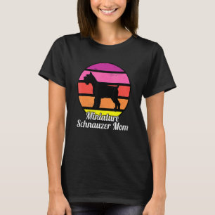 Miniaturschnauzer-Mama I Retro-Mini-Schnauzer T-Shirt