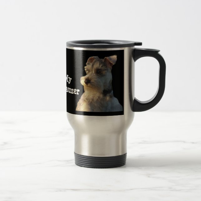 Miniaturschnauzer-Reise-Tasse Reisebecher (Rechts)