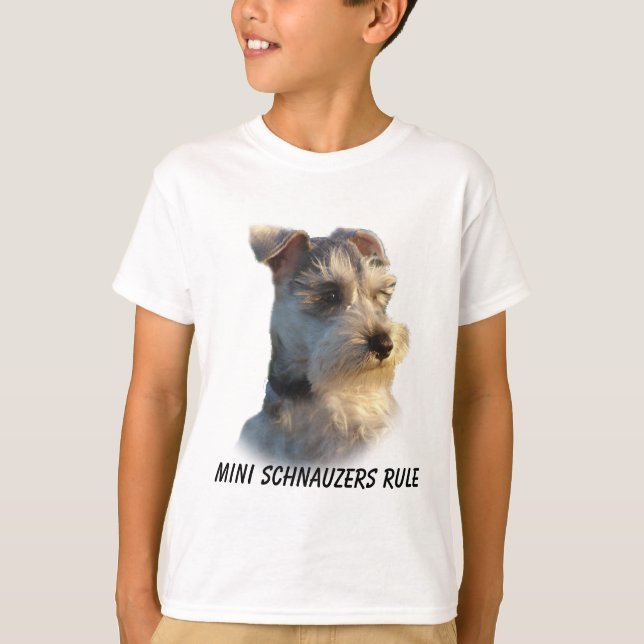 MiniaturSchnauzer scherzt T - Shirt (Vorderseite)