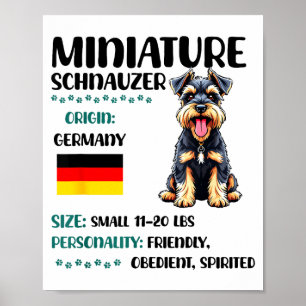Miniaturschnauzer Ursprung Lustiger Mini-Schnauzer Poster