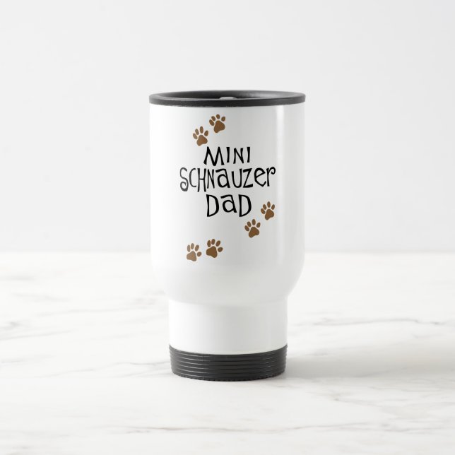 Miniaturschnauzer-Vater Reisebecher (Mittel)
