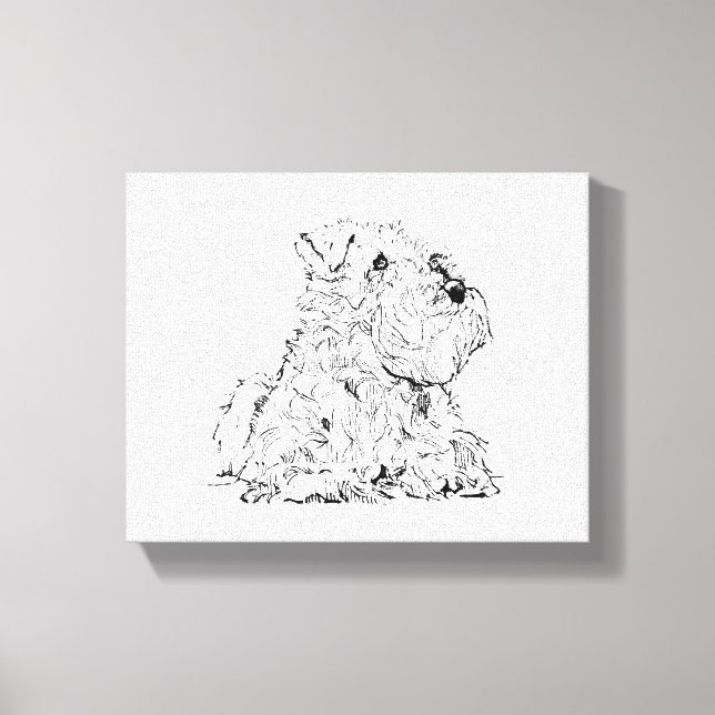 Miniaturschnauzer-Wandkunst – Minimalistisch  Leinwanddruck (Vorderseite)