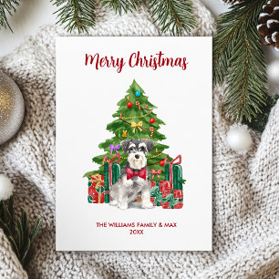 Miniaturschnauzer-Weihnachtskarte Feiertagskarte
