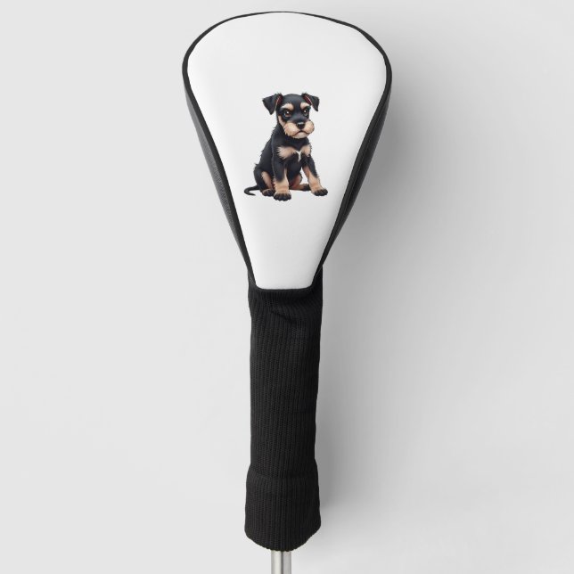 Miniaturschnauzer-Welpe (3) Golf Headcover (Vorderseite)
