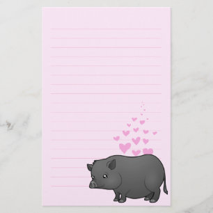 Miniaturschwein-Liebe Briefpapier