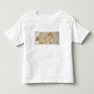 Miniaturseekarte des zentralen Mediterranea Kleinkind T-shirt