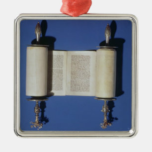 MiniaturTorah Rolle, 1765 Silbernes Ornament